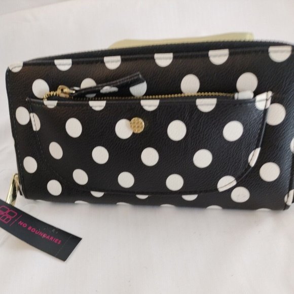 Woman Wallet Black And White Dots One Size - Picture 1 of 6